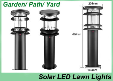 3W integrierte Solarrasen-Lichter, geführtes Gartenlichter Platten-Schwarzes Aluminium-SOLARCER RoHS