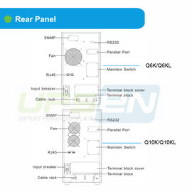 Notfall UPS 220V/230V 6 KVA/10 KVA Hochfrequenzon-line-UPS mit N + X parallel